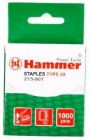 Скобы Hammerflex 215-001 тип 28 для степлера, 12 мм