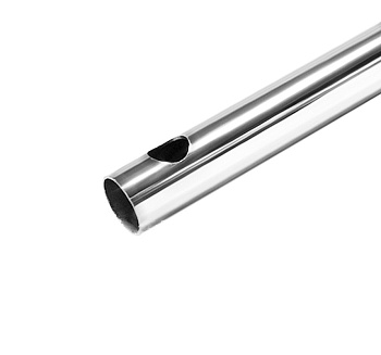 Труба нерж электросварная перфорированная AISI 304, 25х1, зерк под трубу 12мм, Импорт, L=6000